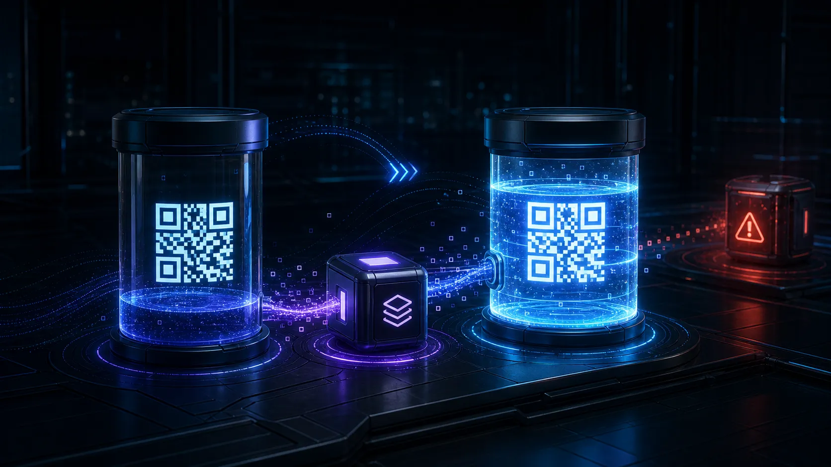 A reserved scan pack automatically transfers fresh runway from a depleted QR-code gauge into a full one.